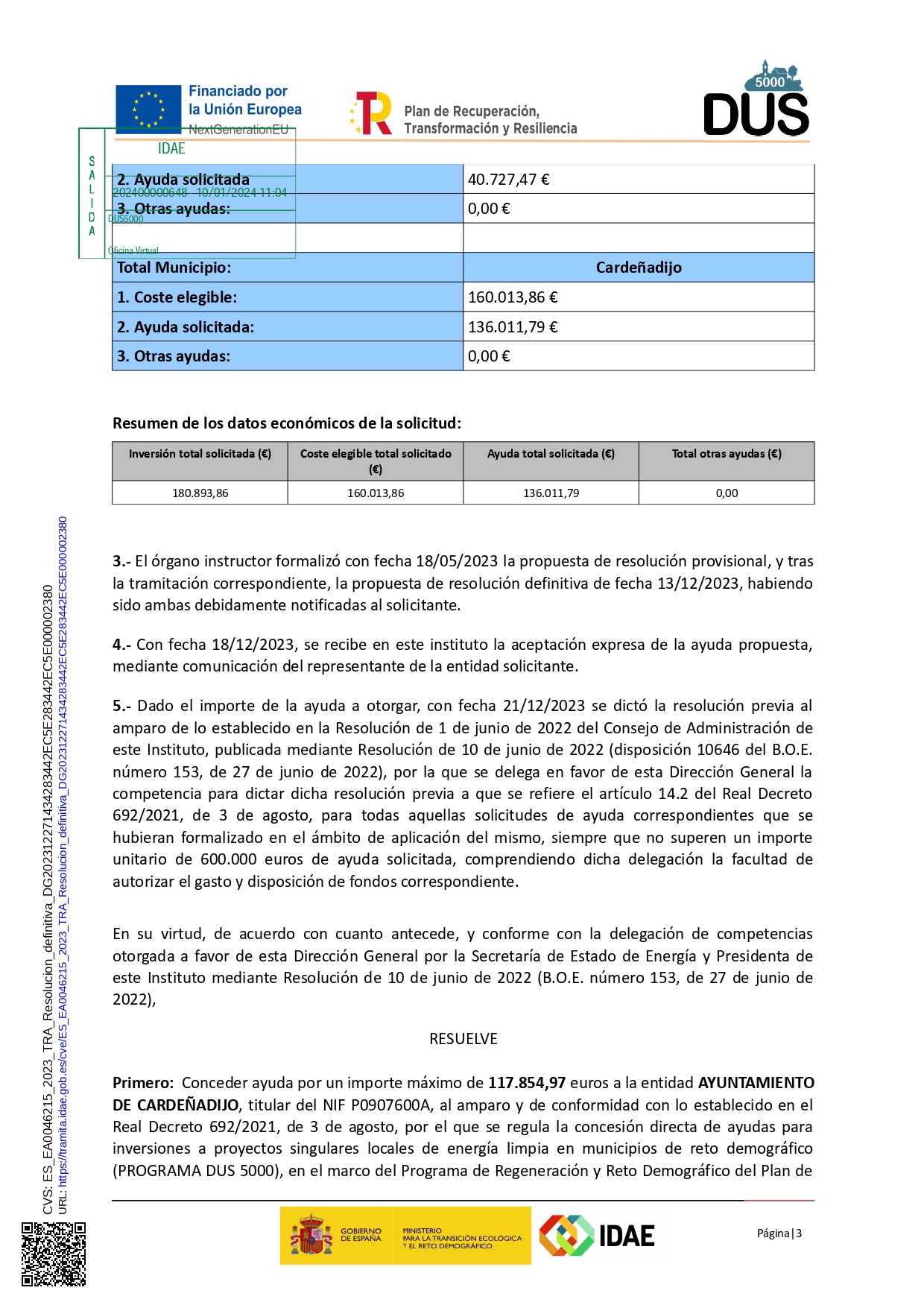 RESOLUCION IDAE 10/01/2024 CONCESION SUBVENCION (3)