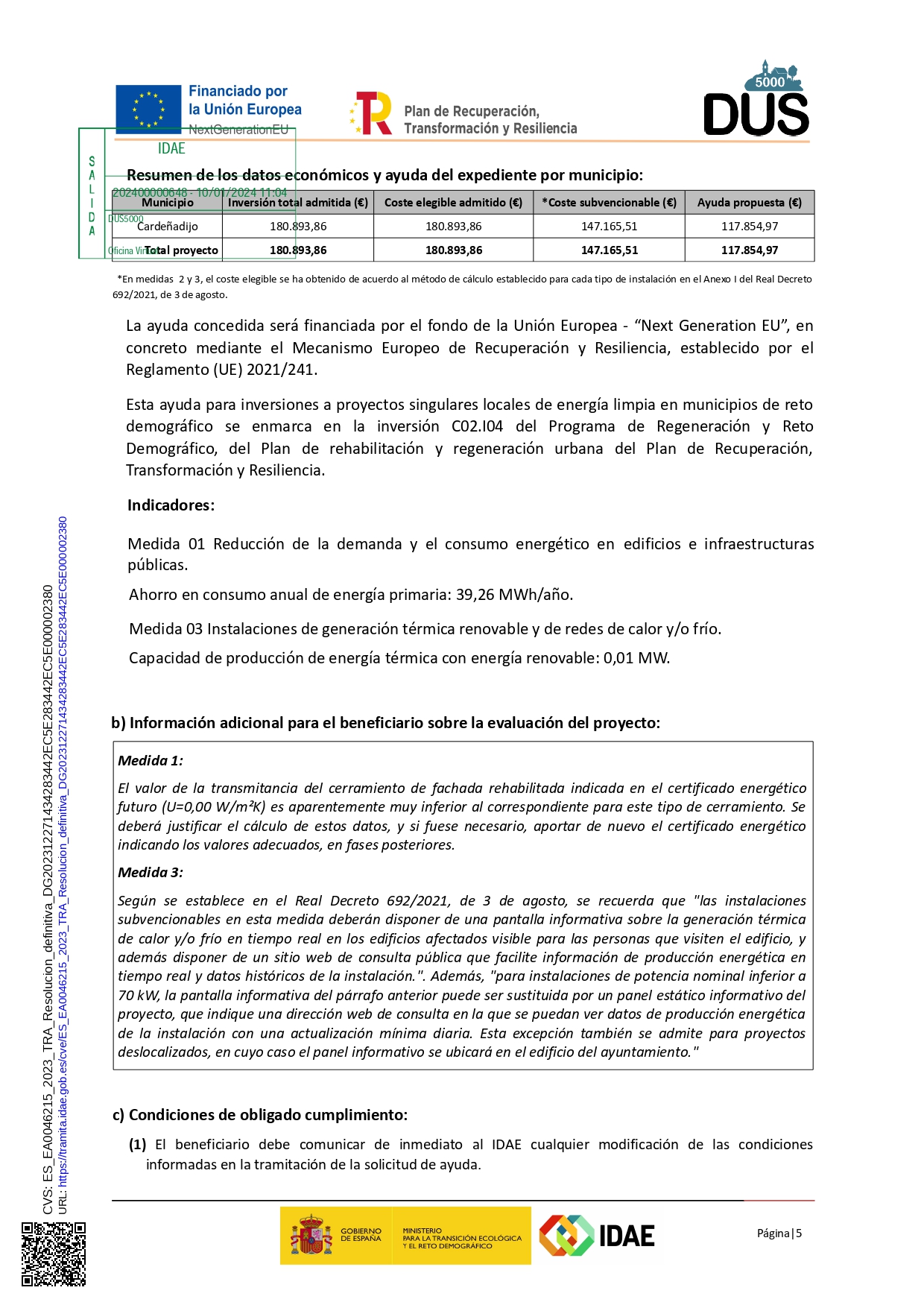 RESOLUCION IDAE 10/01/2024 CONCESION SUBVENCION (5)
